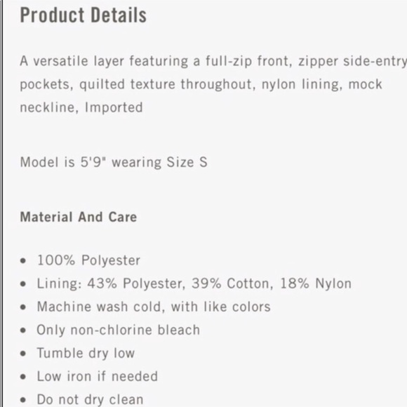 A&F Fleece Quilted Vest - Picture 4 of 4